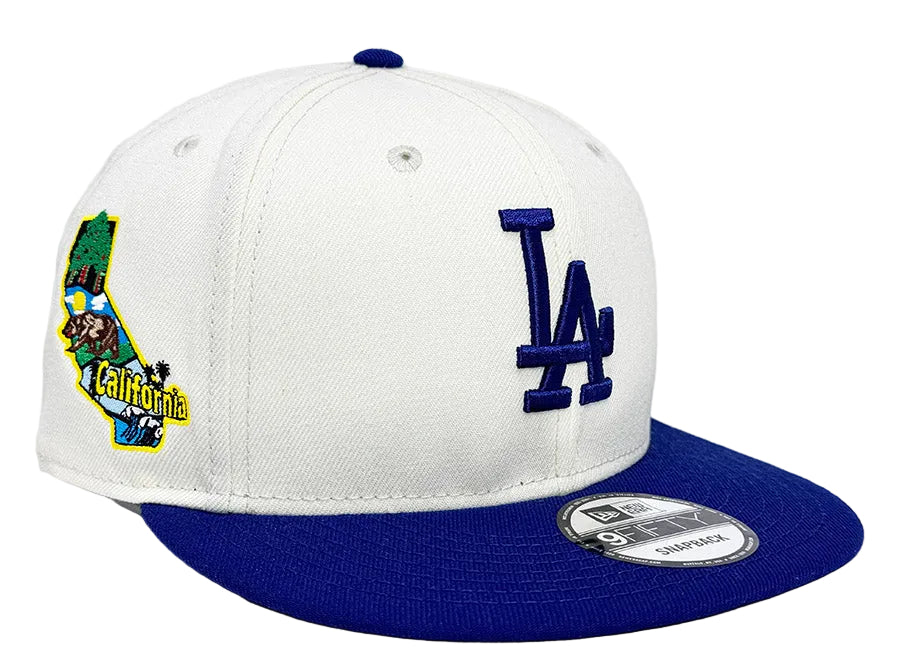 Los Angeles Dodgers Snapback New Era 9Fifty Localized Chrome Blue Cap Hat - THE 4TH QUARTER