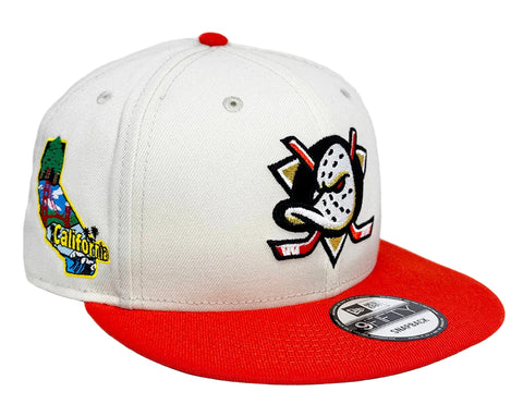 Anaheim Ducks Snapback New Era 9Fifty Localized Chrome Orange Cap Hat - THE 4TH QUARTER
