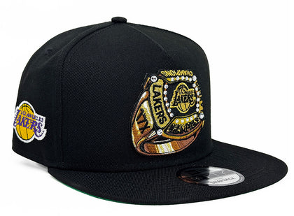 Los Angeles Lakers Snapback 9Fify New Era A-Frame Ring Hat Cap Green UV - THE 4TH QUARTER