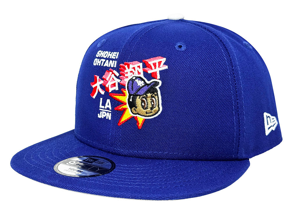 Los Angeles Dodgers Youth Snapback New Era 9Fifty Shohei Ohtani Pop Blue Cap Hat - THE 4TH QUARTER