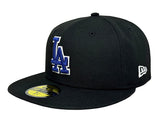 Los Angeles Dodgers Fitted 59FIFTY New Era 2025 WSC Back 2 Back Rings Black Royal Hat Cap Grey UV - THE 4TH QUARTER