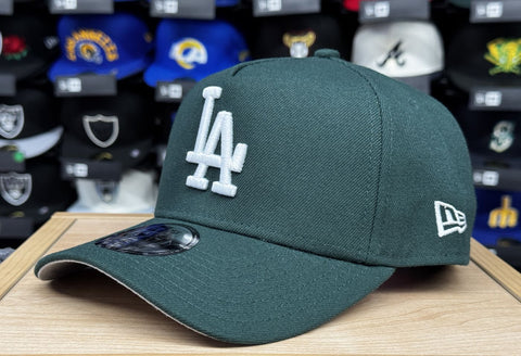 Los Angeles Dodgers Snapback 9Forty New Era A-Frame Dark Green Hat Cap Grey UV - THE 4TH QUARTER
