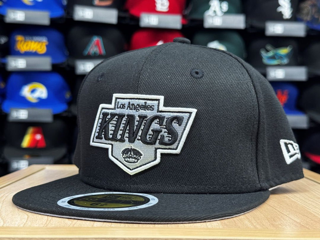 Los Angeles Kings Fitted Kids New Era 59Fifty Black Cap Hat - THE 4TH QUARTER