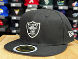 Raiders Fitted Infant New Era 59Fifty Black Cap Hat - THE 4TH QUARTER