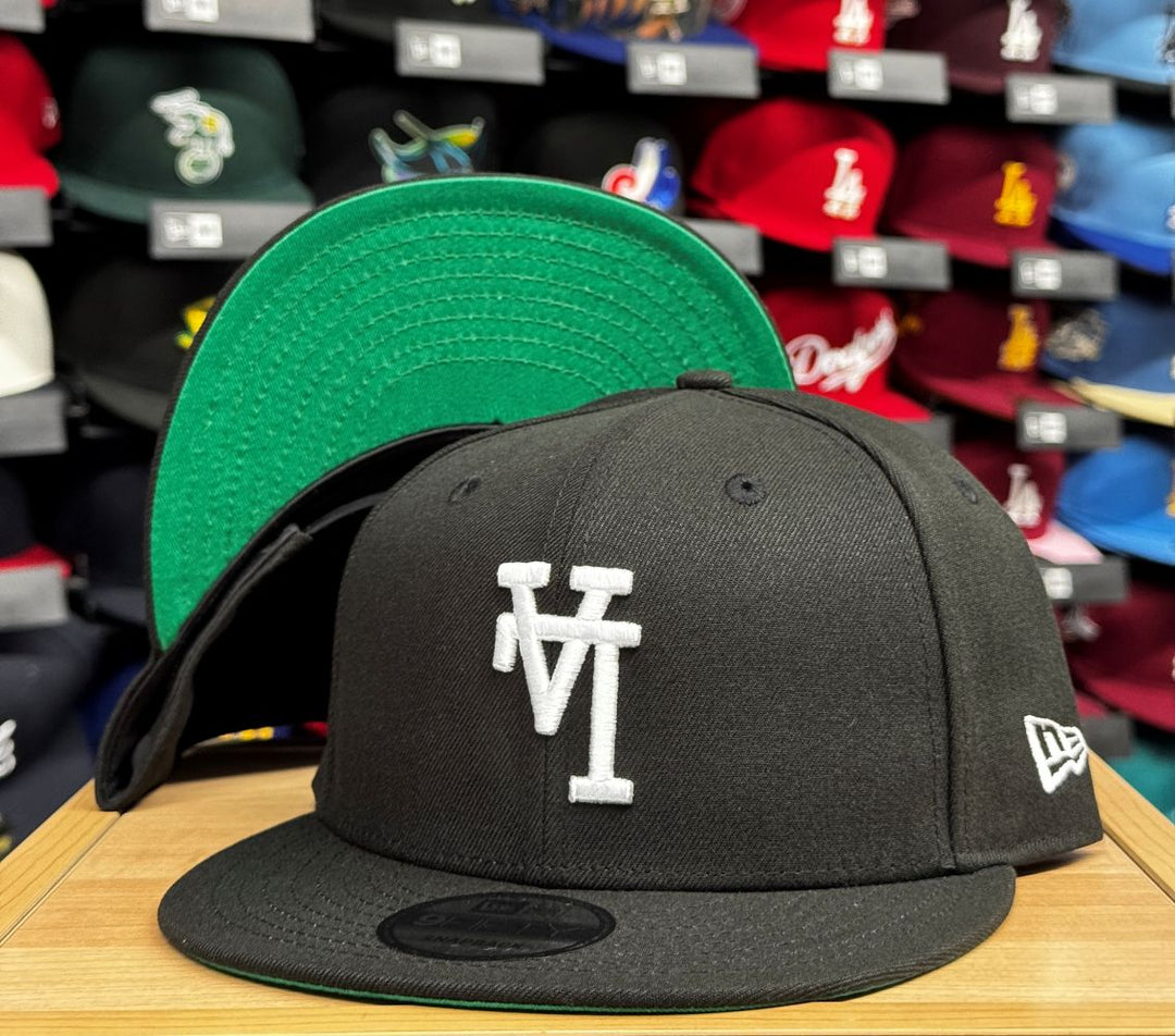 Los Angeles Dodgers Snapback 9Fifty New Era Upside Down Logo Black Hat Cap Green UV - THE 4TH QUARTER