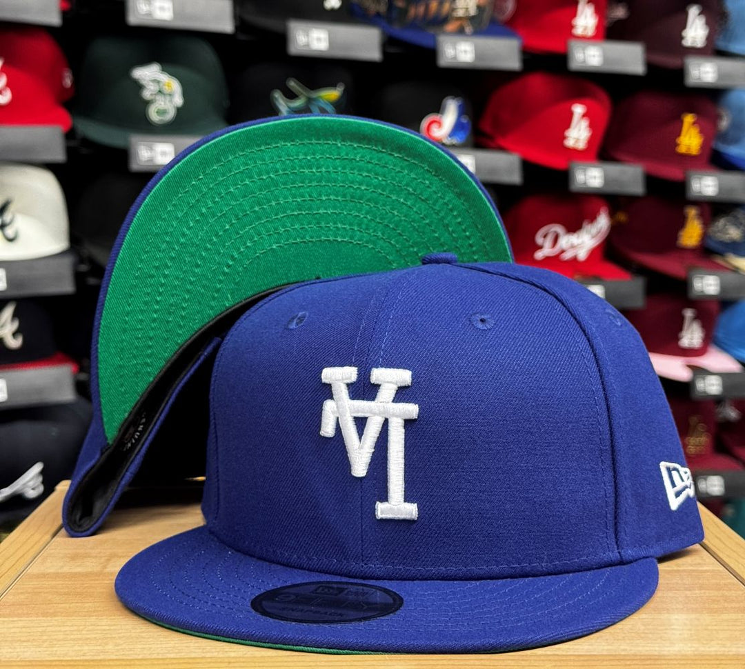 Los Angeles Dodgers Snapback 9Fifty New Era Upside Down Logo Blue Hat Cap Green UV - THE 4TH QUARTER