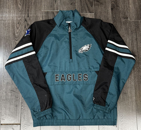 Philadelphia Eagles Mens Prospect 1/4 Zip Starter Jacket - THE 4TH QUARTER