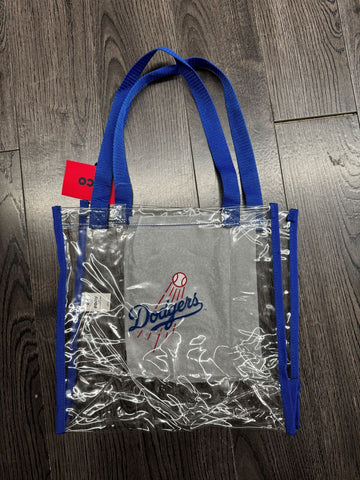 Los Angeles Dodgers Clear Blue Trim Stadium Tote Bag Wordmark Blue - THE 4TH QUARTER