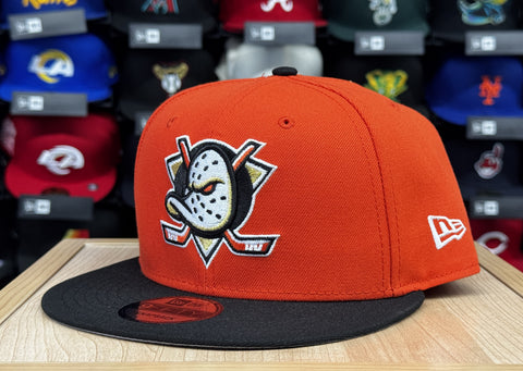 Anaheim Ducks Snapback New Era 9Fifty Orange Black Cap Hat Grey UV - THE 4TH QUARTER