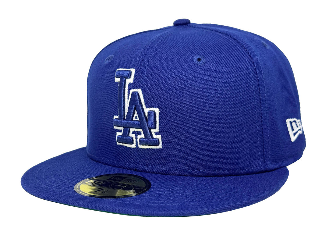 Los Angeles Dodgers Fitted New Era 59Fifty 2025 WSC Flags Blue Cap Hat Grey UV - THE 4TH QUARTER