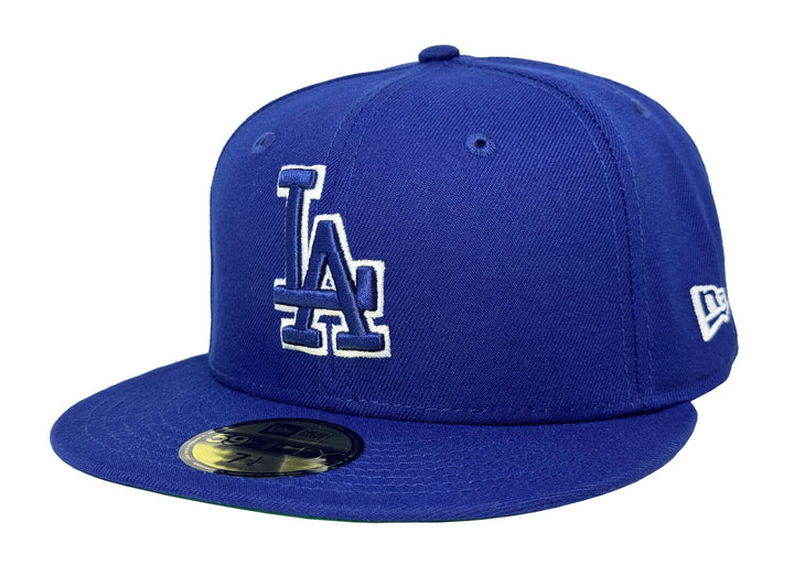 Los Angeles Dodgers Fitted New Era 59Fifty 2025 WSC Flags Blue Cap Hat Grey UV - THE 4TH QUARTER