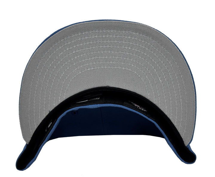 Los Angeles Dodgers Fitted New Era 59Fifty 2025 WS Champions Indigo Cap Hat Grey UV - THE 4TH QUARTER