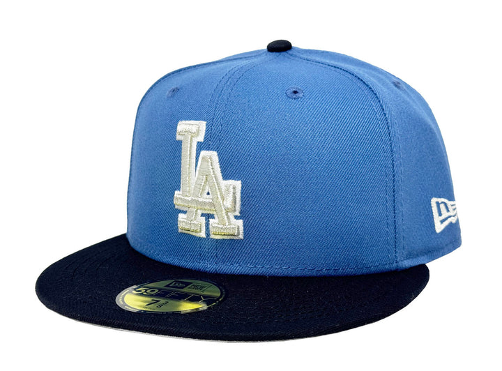 Los Angeles Dodgers Fitted New Era 59Fifty 100th Anni Indigo Navy Cap Hat Grey UV - THE 4TH QUARTER