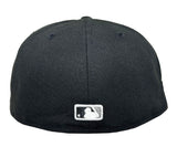 Los Angeles Dodgers Fitted New Era 59Fifty 2025 WS Old English Black Cap Hat Grey UV - THE 4TH QUARTER