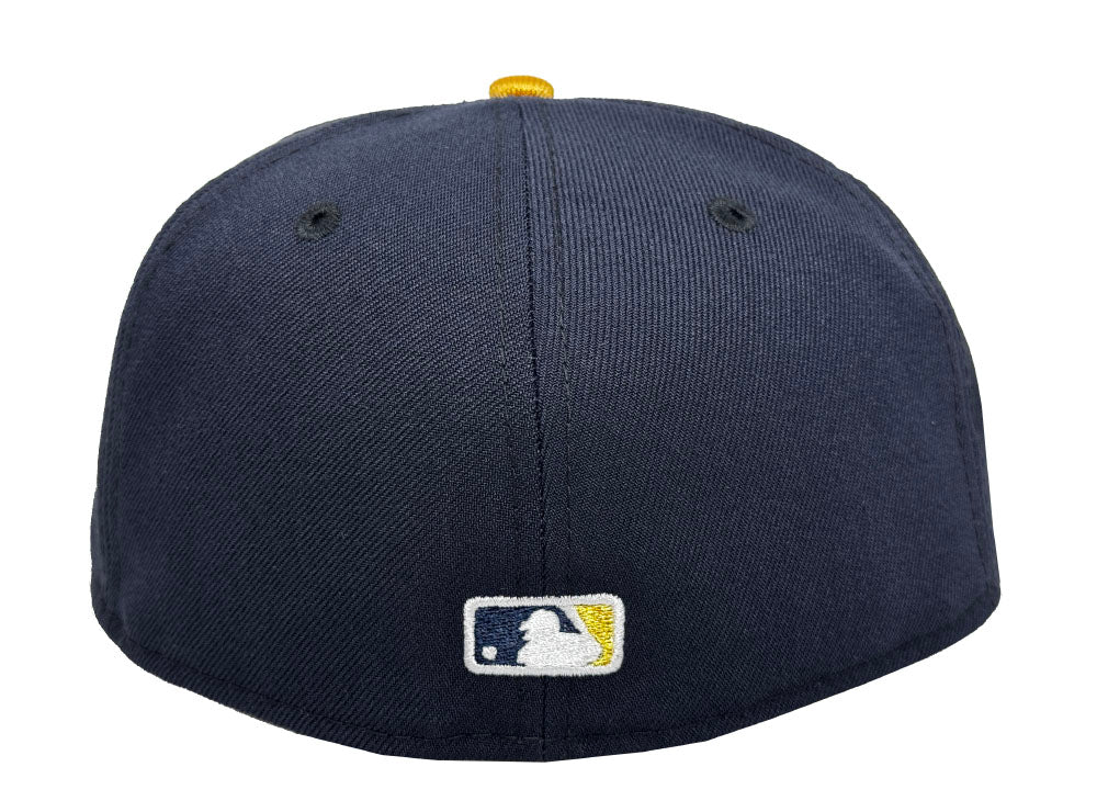 Los Angeles Dodgers Fitted New Era 59Fifty 2025 WS Champions Navy Gold Logo Cap Hat Grey UV - THE 4TH QUARTER