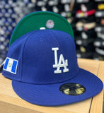 Los Angeles Dodgers Fitted New Era 59Fifty Guatemala Flag Blue Cap Hat Green UV