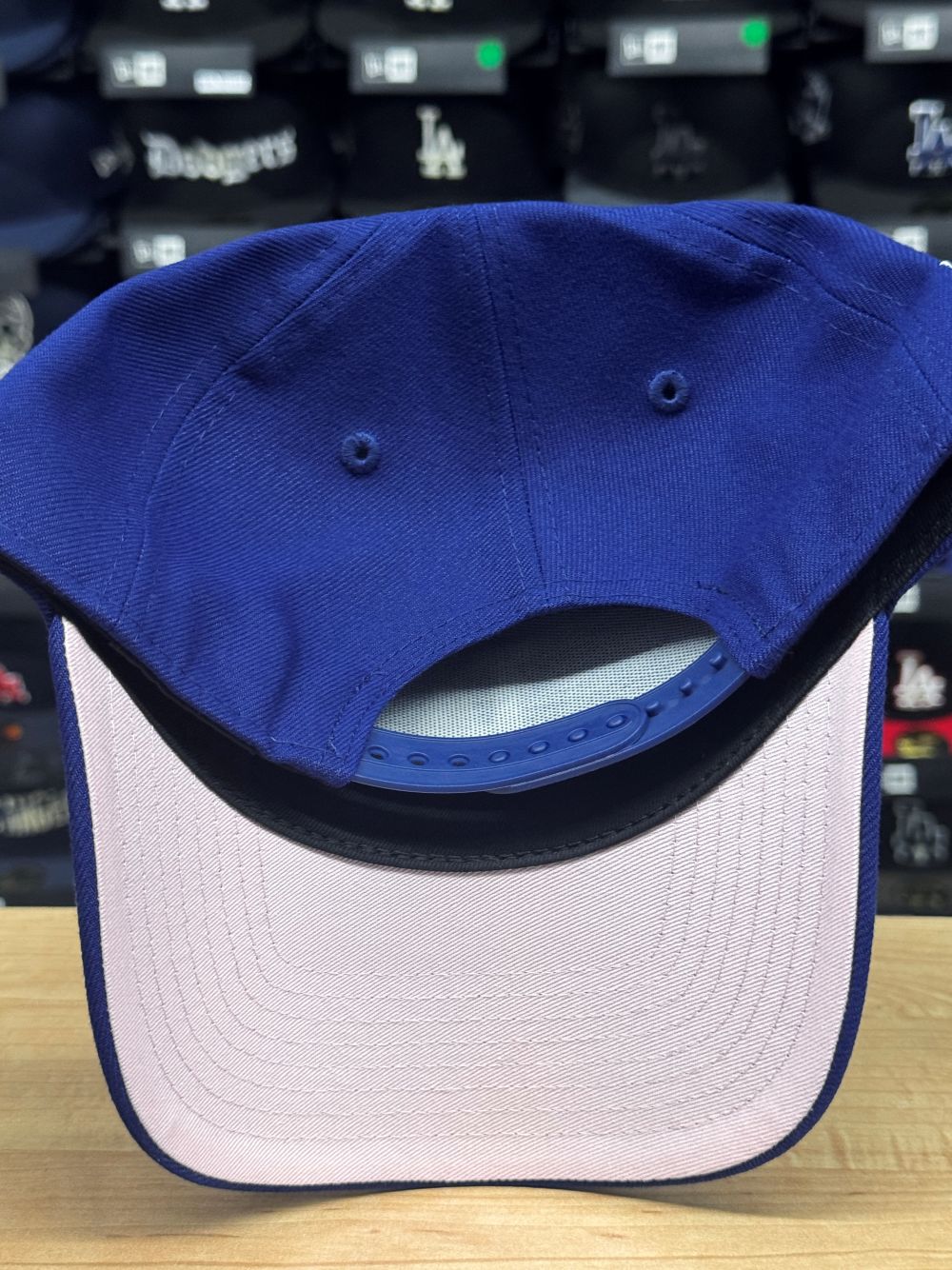 Los Angeles Dodgers Snapback 9Forty New Era A-Frame 50th Anni Blue Cap Hat Pink UV - THE 4TH QUARTER