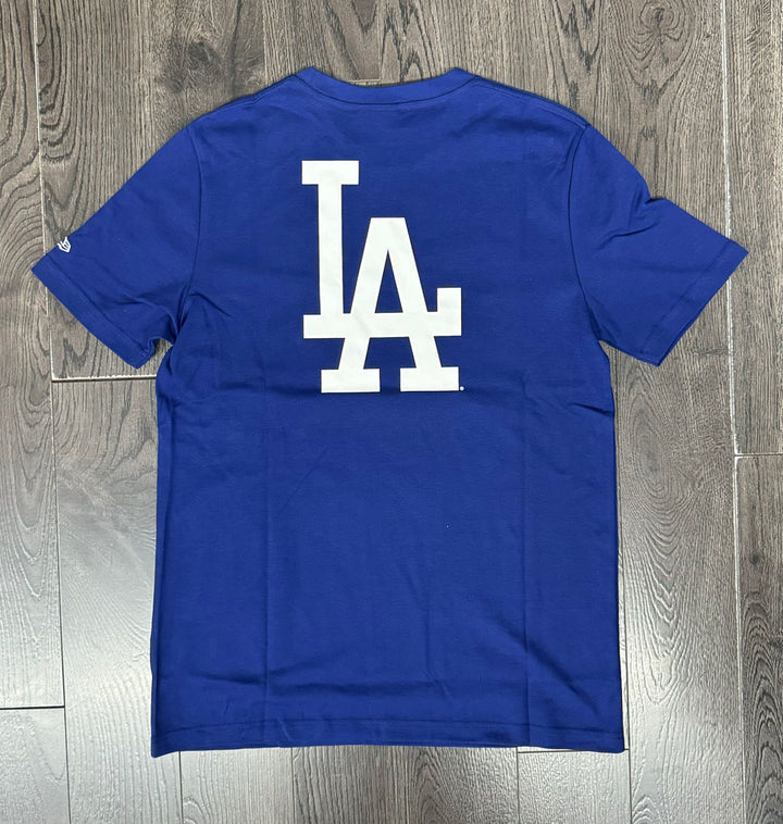 Los Angeles Dodgers Mens T-Shirt New Era Embroidered Wordmark Blue - THE 4TH QUARTER