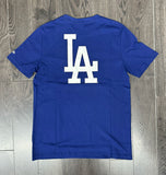 Los Angeles Dodgers Mens T-Shirt New Era Embroidered Wordmark Blue