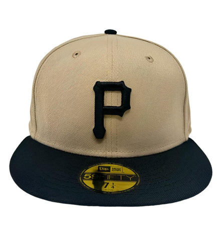 Pittsburgh Pirates Fitted New Era 59Fifty 2 Tone Camel Cap Hat Grey UV