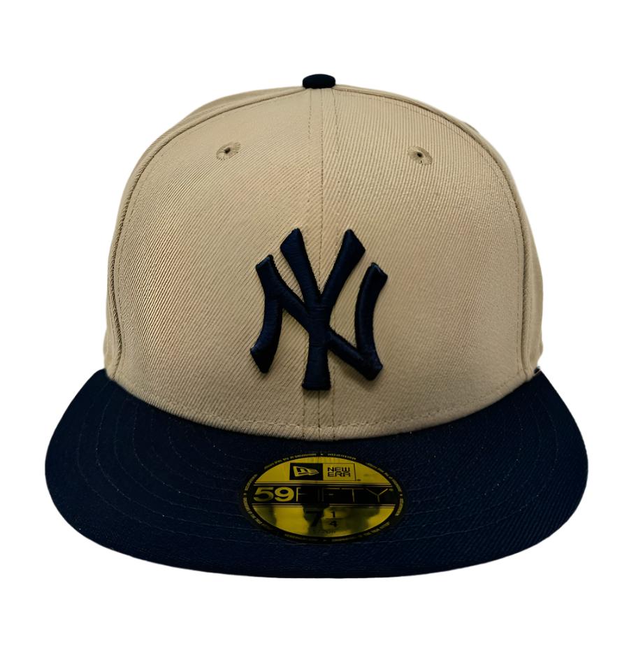 New York Yankees Fitted New Era 59Fifty 2 Tone Camel Cap Hat Grey UV - THE 4TH QUARTER