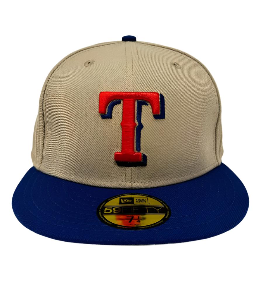 Texas Rangers Fitted New Era 59Fifty 2 Tone Camel Cap Hat Grey UV - THE 4TH QUARTER