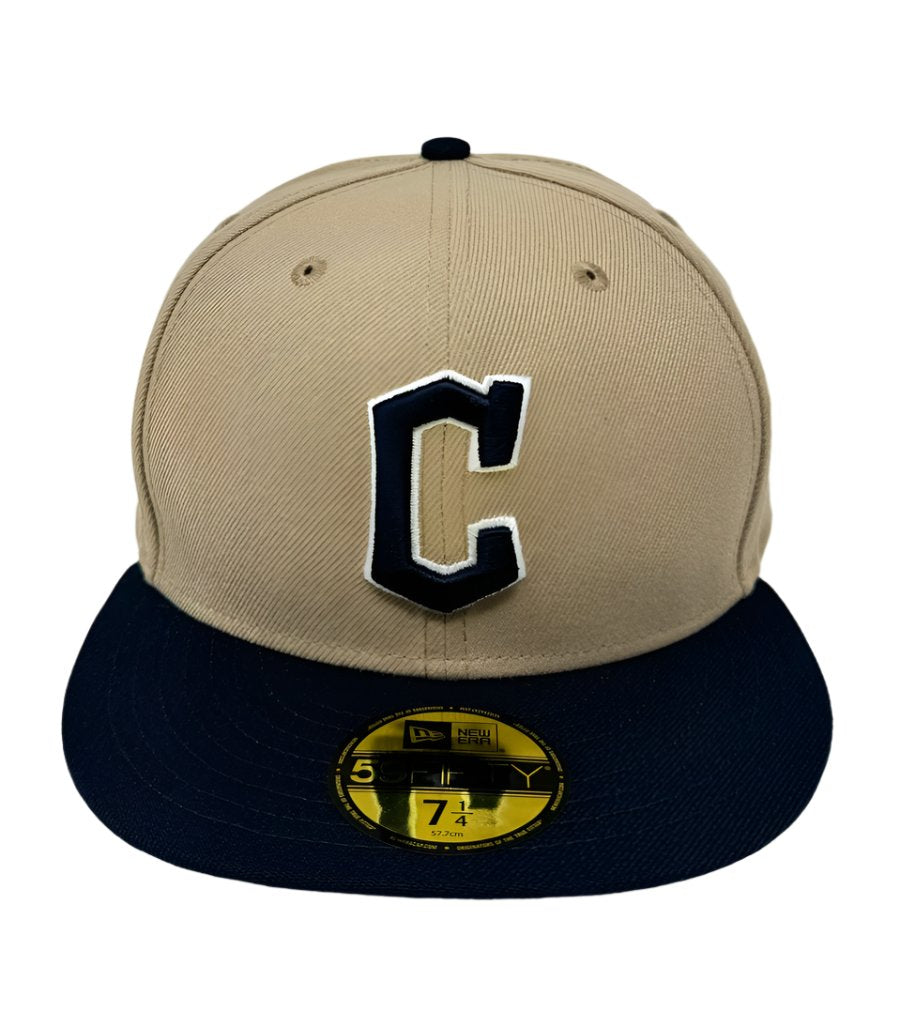 Cleveland Guardians Fitted New Era 59Fifty 2 Tone Camel Cap Hat Grey UV - THE 4TH QUARTER