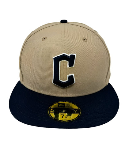Cleveland Guardians Fitted New Era 59Fifty 2 Tone Camel Cap Hat Grey UV