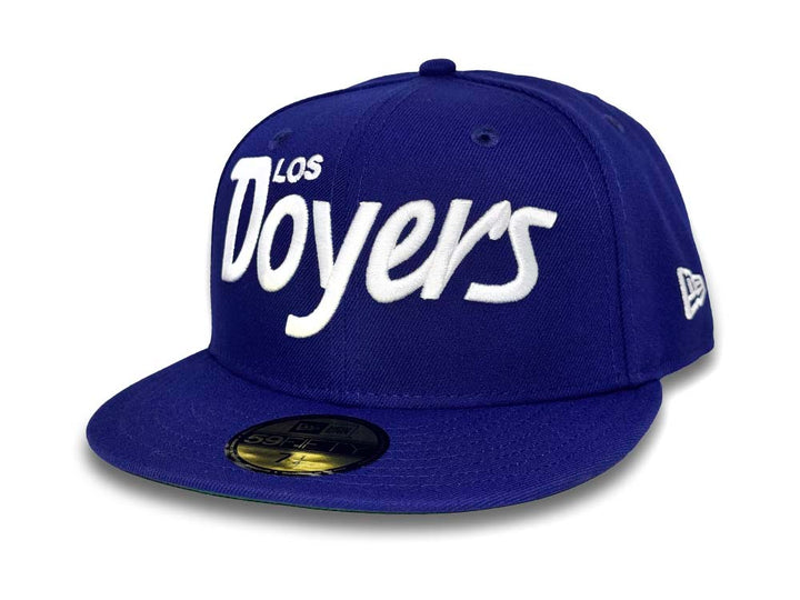 Los Angeles Dodgers Fitted New Era 59Fifty XL Los Doyers Blue Cap Hat Green UV