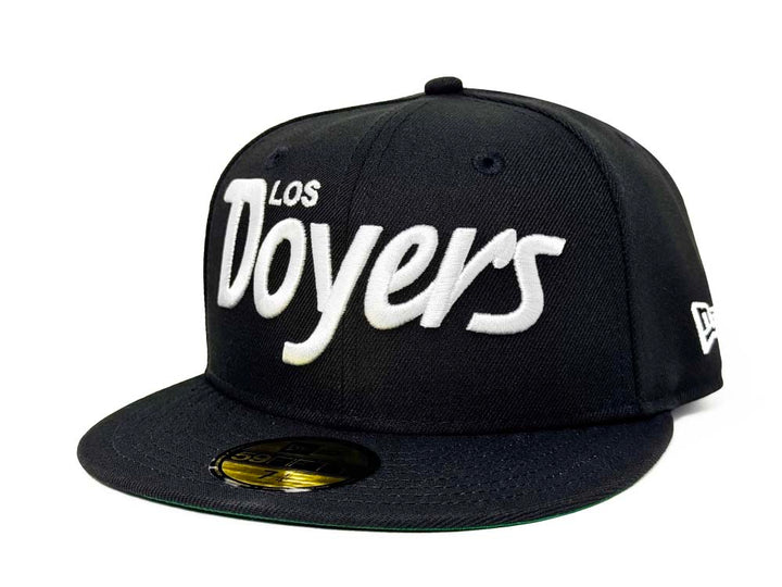 Los Angeles Dodgers Fitted New Era 59Fifty XL Los Doyers Black Cap Hat Green UV