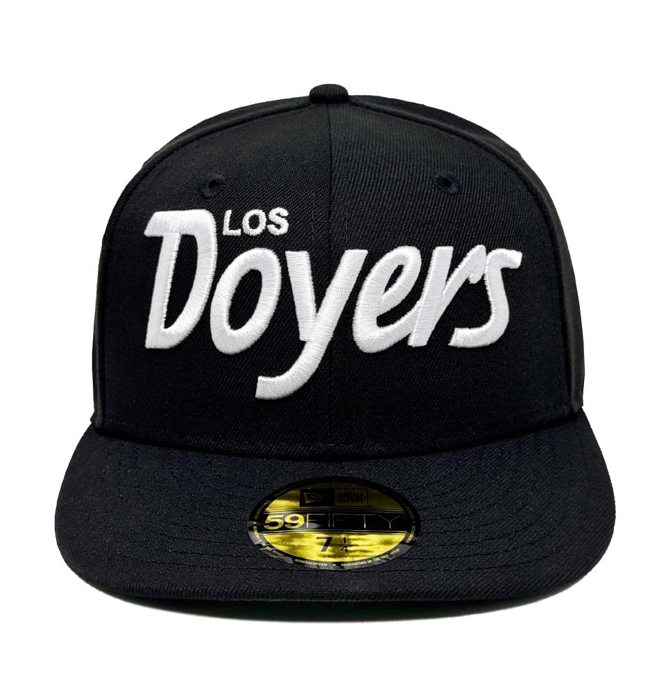 Los Angeles Dodgers Fitted New Era 59Fifty XL Los Doyers Black Cap Hat Green UV