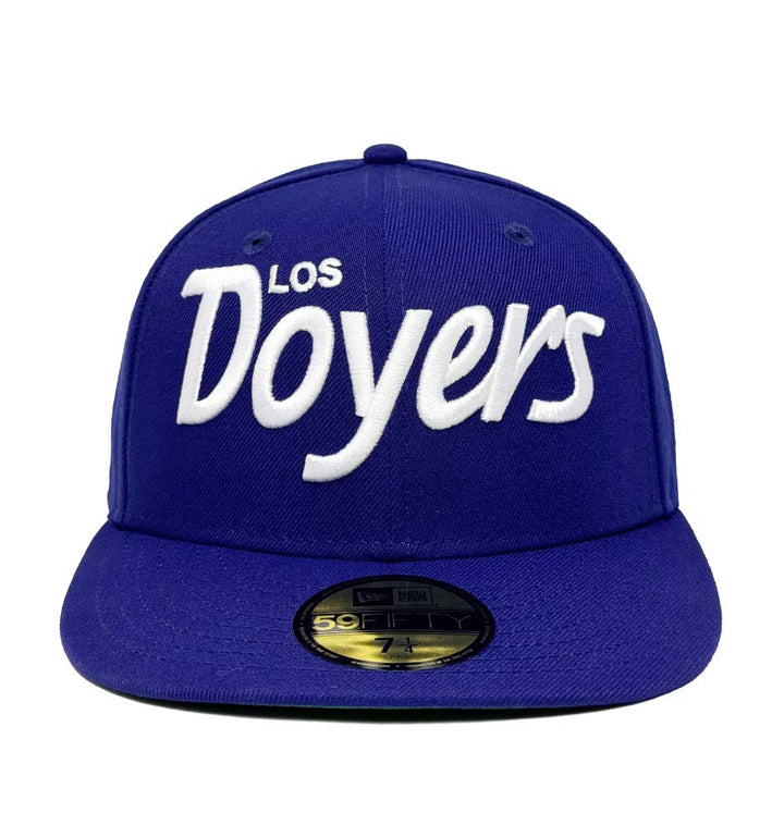 Los Angeles Dodgers Fitted New Era 59Fifty XL Los Doyers Blue Cap Hat Green UV