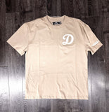Los Angeles Dodgers Mens T-Shirt Pro Standard Old English Wingspan Taupe Tee