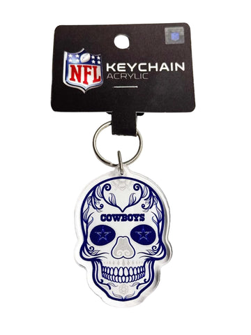 Dallas Cowboys Sugar Skull Acrylic Keychain