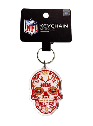 San Francisco 49ers Sugar Skull Acrylic Keychain