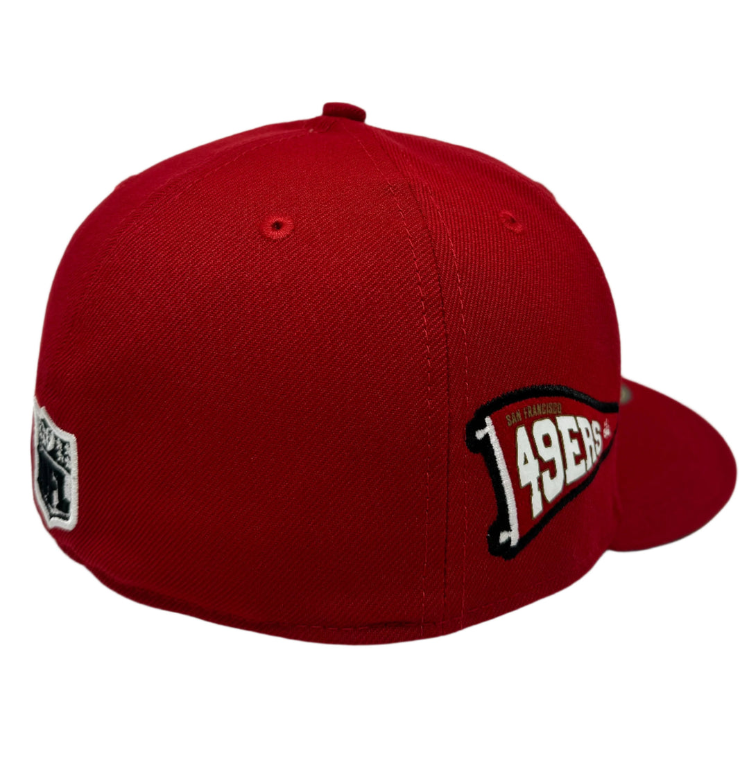 San Francisco 49ers Fitted New Era 59Fifty Pennant Cap Hat Grey UV - THE 4TH QUARTER