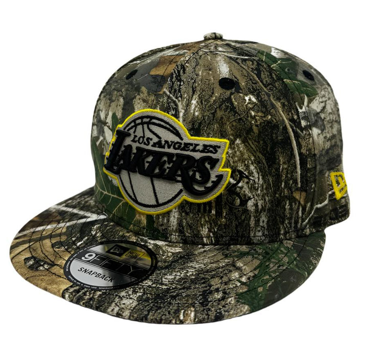 Los Angeles Lakers Snapback New Era 9Fifty Realtree Camo Hat Cap - THE 4TH QUARTER