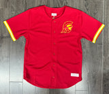 USC Trojans Mens Mitchell & Ness Game Time Mesh Button Front Jersey
