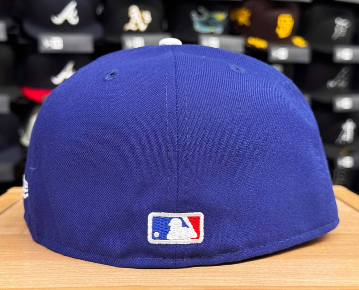 Los Angeles Dodgers Fitted New Era 59Fifty 2025 Back 2 Back WS Champions Blue Cap Hat Grey UV