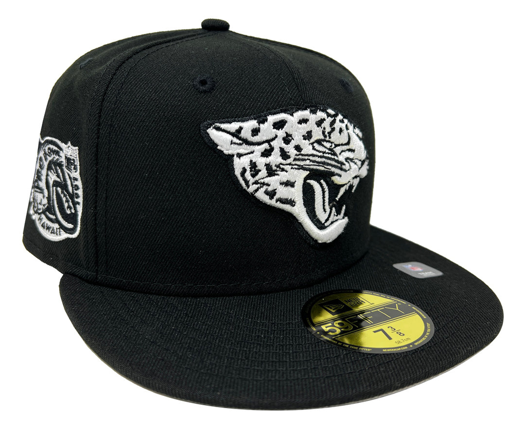 Jacksonville Jaguars Fitted New Era 59Fifty Pro Bowl Black White Hat Cap - THE 4TH QUARTER