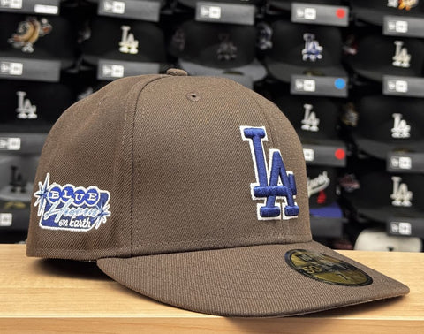 Los Angeles Dodgers Fitted New Era 59Fifty Blue Heaven Brown Cap Hat Grey UV
