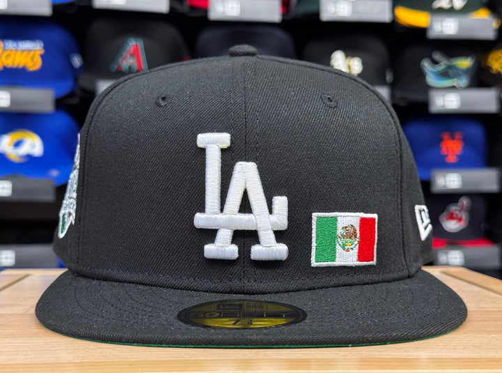 Los Angeles Dodgers Fitted New Era 59Fifty Viva X Mexico Black Cap Hat Green UV