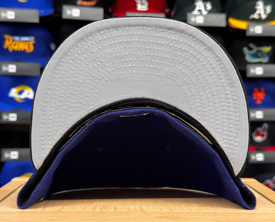 Los Angeles Dodgers Fitted New Era 59Fifty Blue Heaven Dark Royal Chrome Black Tri Hat Cap Grey UV