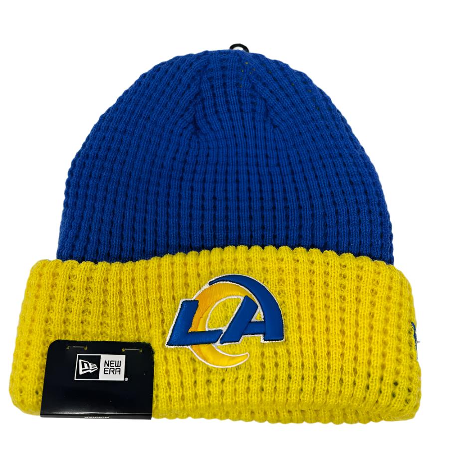 Los Angeles Rams Beanie New Era Waffled Knit 2 Tone Hat - THE 4TH QUARTER