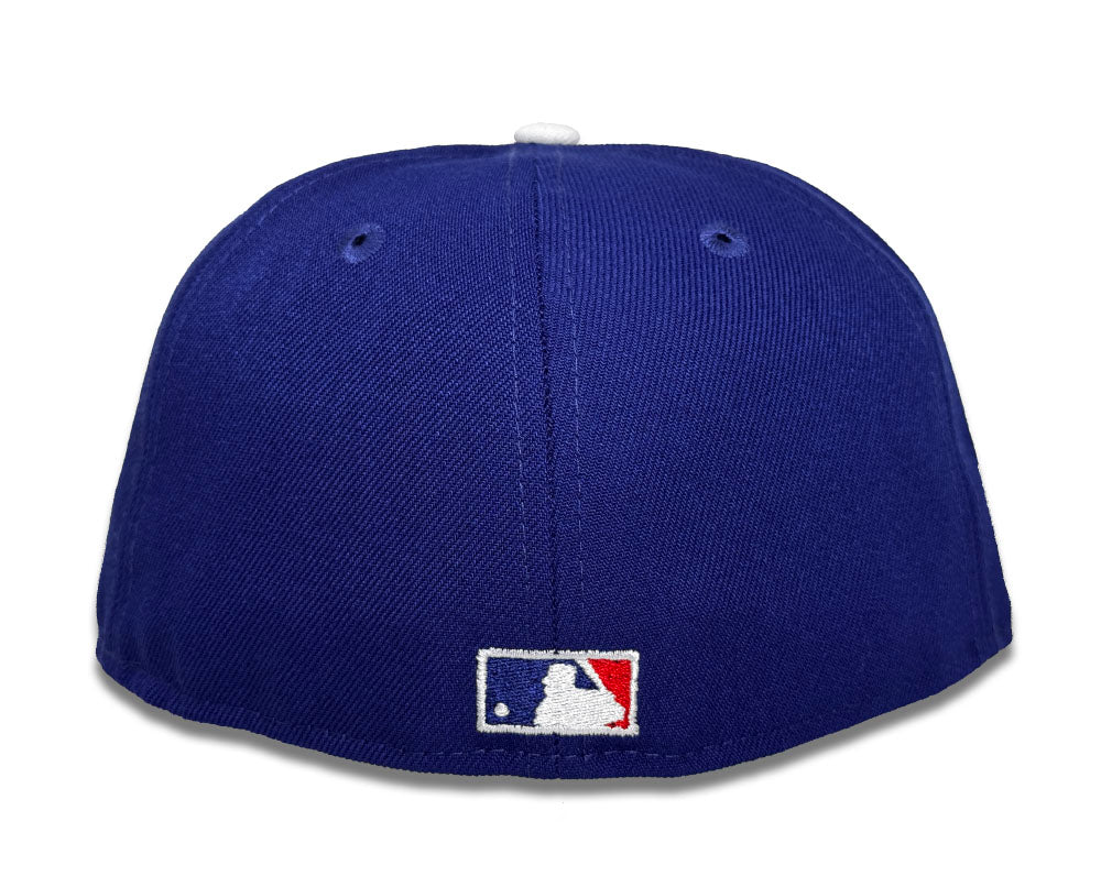 Los Angeles Dodgers Fitted New Era 59Fifty City Script Blue Cap Hat Green UV