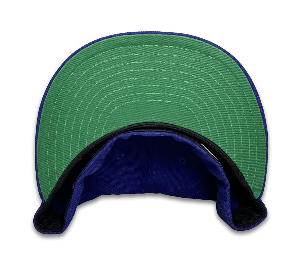 Los Angeles Dodgers Fitted New Era 59Fifty City Script Blue Cap Hat Green UV