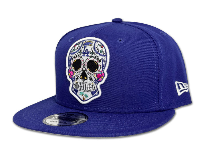 Los Angeles Dodgers Snapback New Era 9Fifty Day of the Dead Sugar Skull Blue Cap Hat