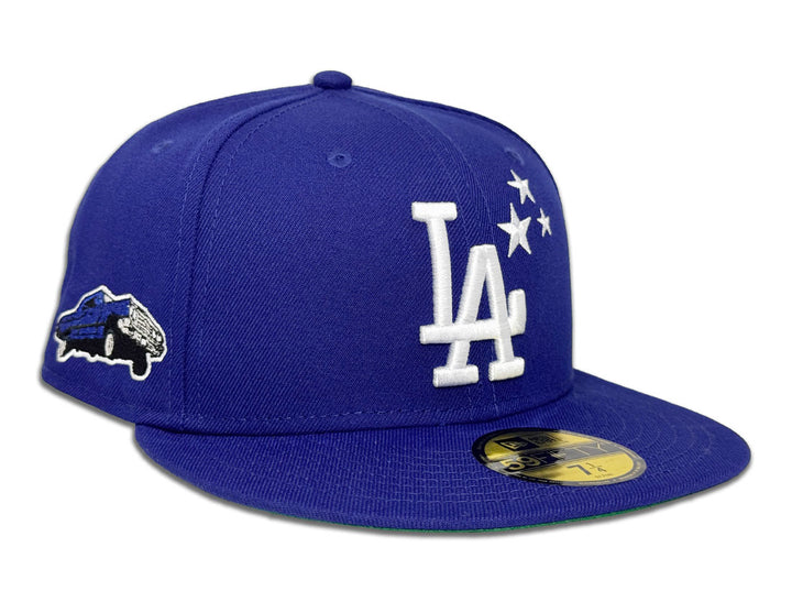 Dodgers Fitted New Era 59Fifty Lowrider Blue Cap Hat Green UV