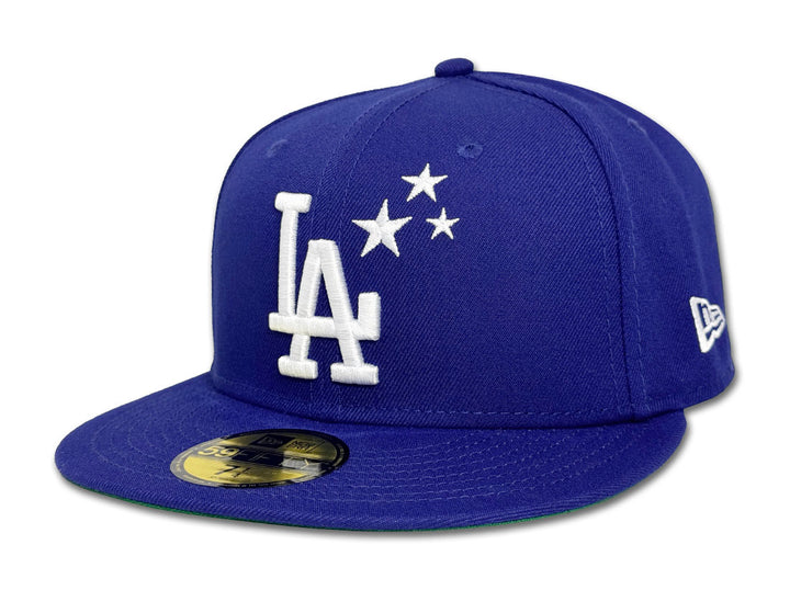 Dodgers Fitted New Era 59Fifty Lowrider Blue Cap Hat Green UV