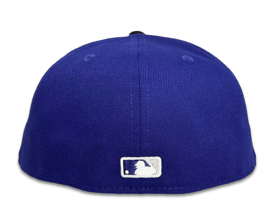 Los Angeles Dodgers Fitted New Era 59Fifty Blue Heaven Dark Royal Chrome Black Tri Hat Cap Grey UV